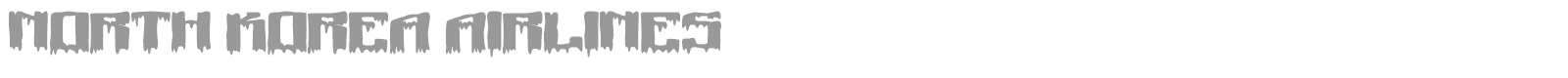 North Korea Airlines font preview